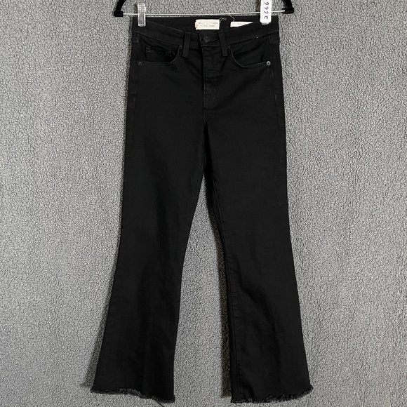Nili Lotan High Rise Vianca Ankle Flare Jeans - Women's Size 26*27 - Black - Picture 1 of 8